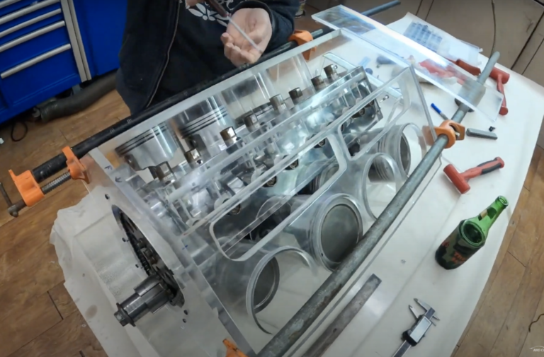 Beating Boredom Part 2: Building An LS Engine Out Of Plexiglass